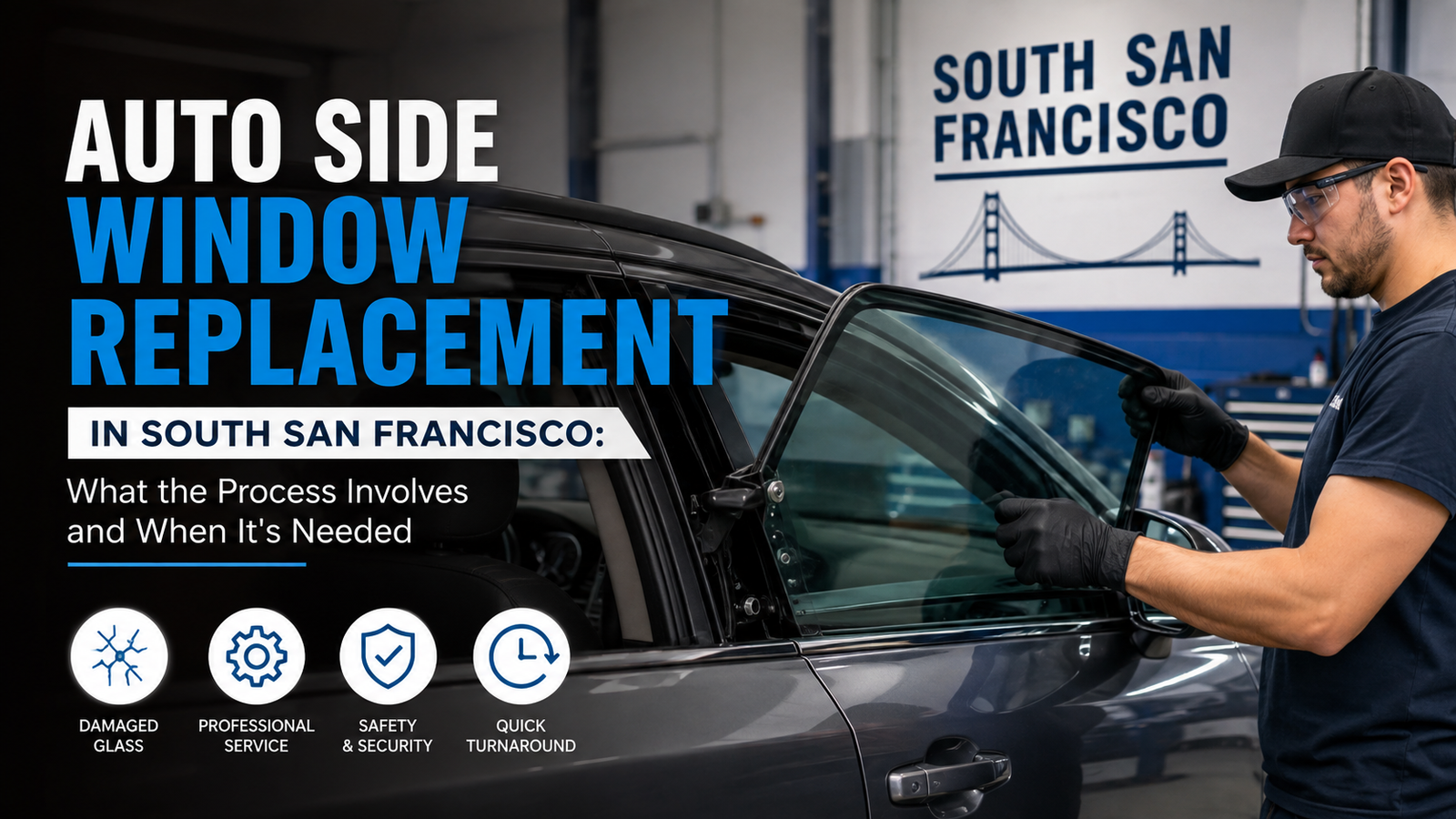 Auto Side Window Replacement in South San Francisco: What the Process Involves and When It's Needed